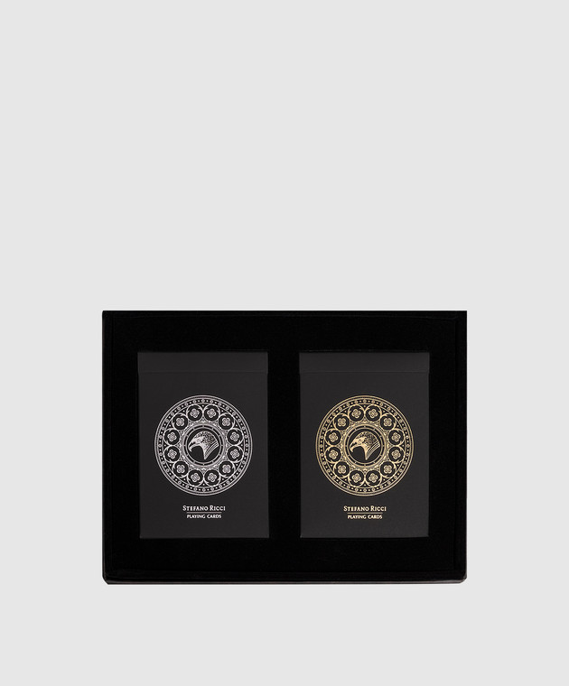 Stefano Ricci Набір гральних карт з принтом емблеми OSPCARDS02EAGLE1 зображення 2