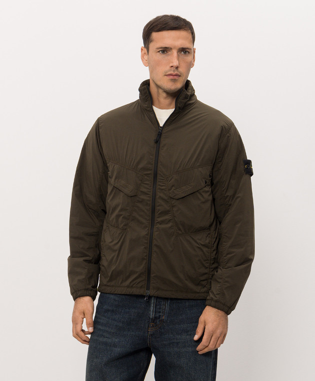 Stone Island Зеленая куртка с логотипом патча L2S15Q100021S0474 изображение 3