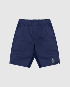 Brunello Cucinelli Дитячі сині шорти з логотипом BB422921TB