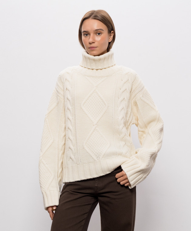 Woolrich Светр з вовною кольору айворі CFWWKN2061FRUF0706 зображення 3