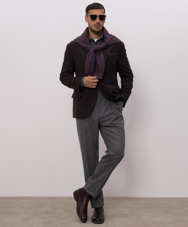 Brunello Cucinelli Поло серого цвета из кашемира M2200295 изображение 2