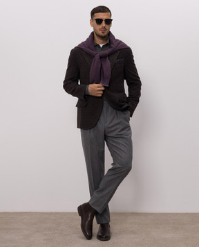 Brunello Cucinelli Поло сірого кольору з кашеміру M2200295