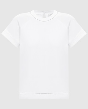 Peserico Біла футболка з ланцюжком моніль S06925J000070