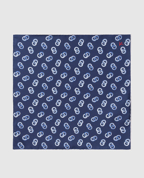 ISAIA Синя хустка-паше із шовку FZOOO5FZ802