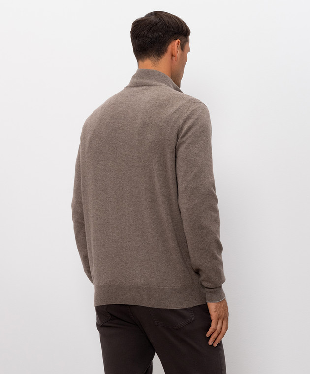 Brunello Cucinelli Коричневый джемпер из кашемира M2200124 изображение 4
