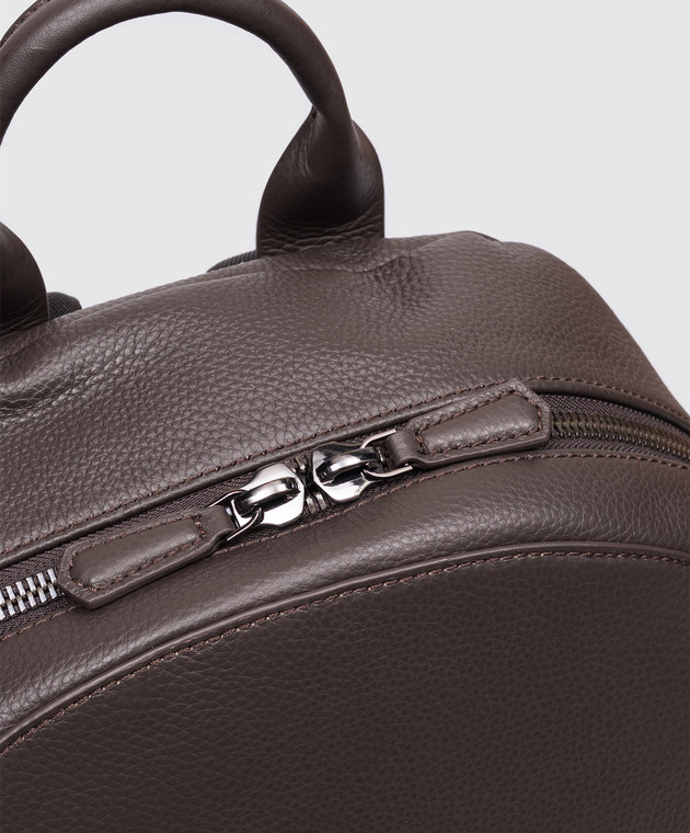 Gianni Chiarini Коричневий шкіряний рюкзак ZNUB20635GRNCRV зображення 4