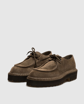 Officine Creative Коричневі замшеві дербі Blossom BLOSSOM001OLIVE
