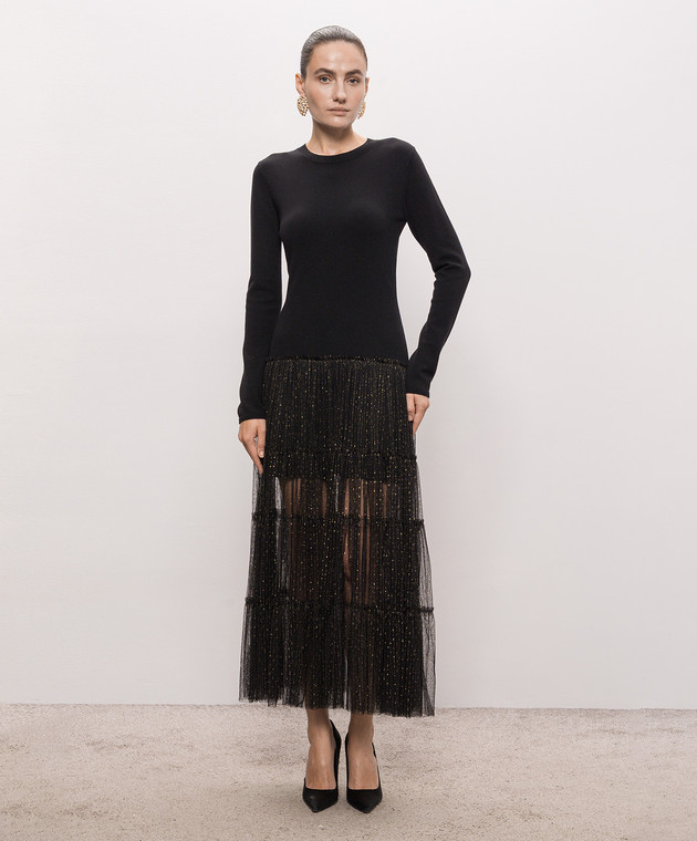 Twinset Черное платье миди 262TT3423 изображение 2