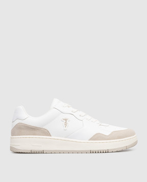 Trussardi Белые кожаные кроссовки Greyhound N032S001057NMNS02L72
