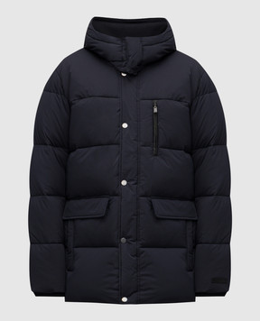 Trussardi Синяя стеганная куртка с логотипом F008M000013NMO805N12