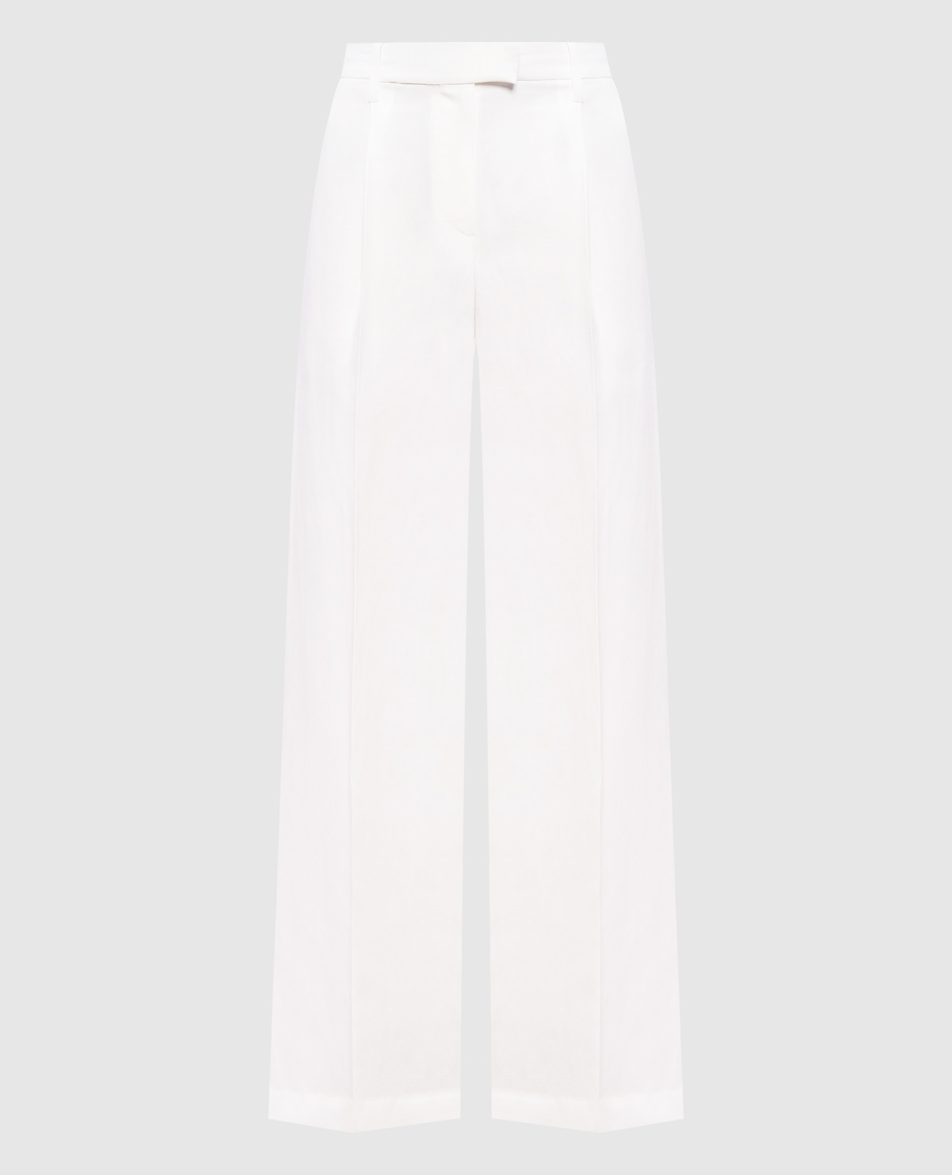 Белые брюки с льном