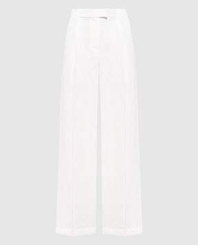 Brunello Cucinelli Білі штани з льоном MH126P8884