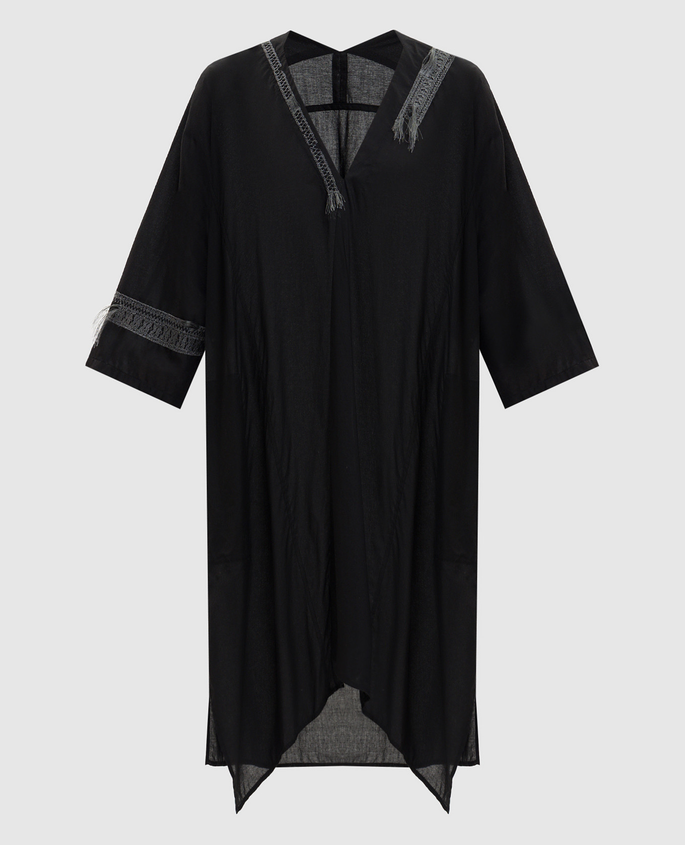 

Черное платье с вышивкой, Черный, Повседневные платья