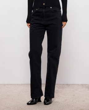 Balmain Черные джинсы с логотип патч PA0000000003