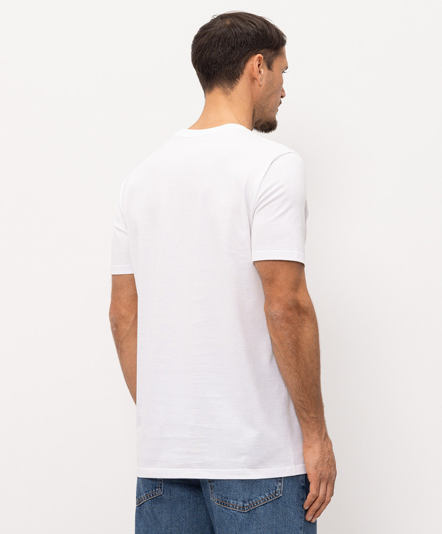 Cashmere&Whiskey Белая футболка с принтом логотипа TSHIRT изображение 3