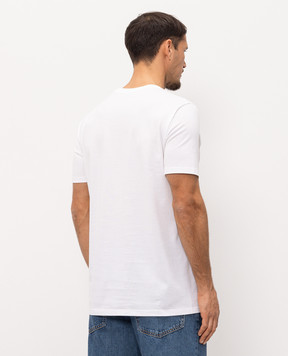 Cashmere&Whiskey Белая футболка с принтом логотипа TSHIRT