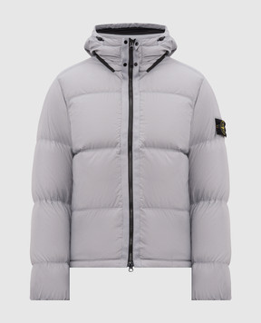Stone Island Серый пуховик с патчем логотипа L2S154100013S0483