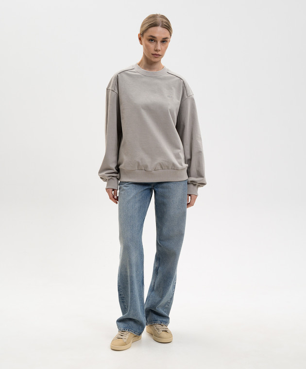 Juun.j Серый свитшот с принтом JW6141W032 изображение 2