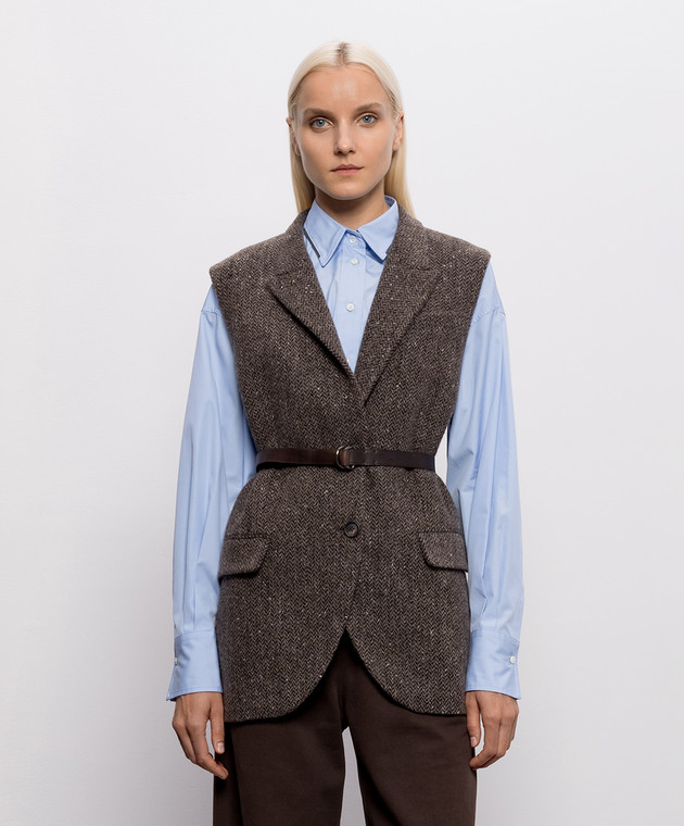 Brunello Cucinelli Жилет с шерстью в узор MG5667253 изображение 3