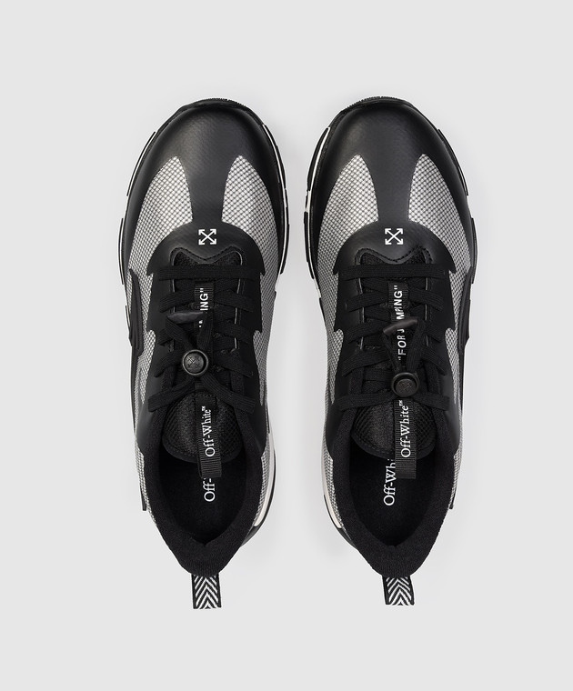 Off-White Детские черные кроссовки For Jumping OBIA013C99FAB0012433 изображение 4