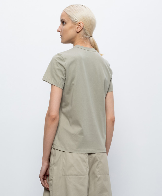 3.1 Phillip Lim Футболка цвета хаки с вышивкой S26110386PJB изображение 4