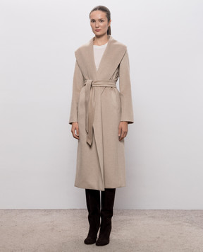 Max Mara Бежевое пальто ARDEA на запах из шерсти MSTARDEA