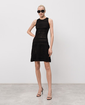 Twinset Чорна сукня у візерунок 261TT3291