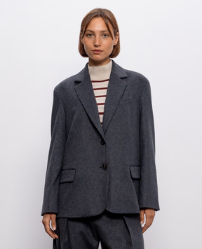 Brunello Cucinelli Серый жакет из шерсти MG5497204P