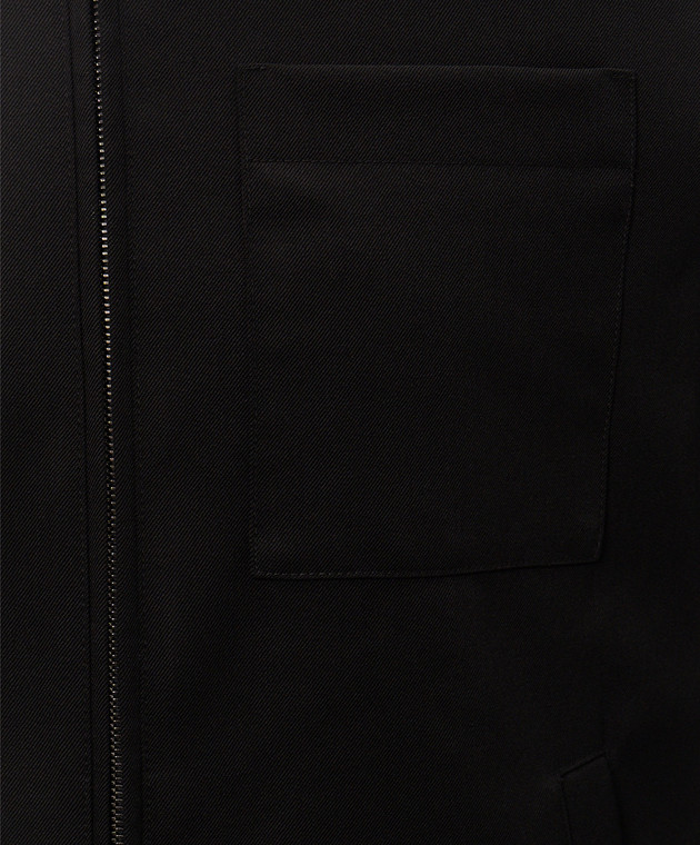 Peserico Черная куртка из шерсти с нашивкой логотипа R5230302445 изображение 5