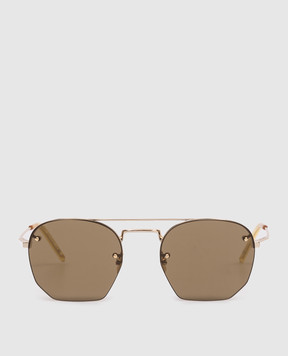 Saint Laurent Золотисті сонцезахисні окуляри 652334Y9902