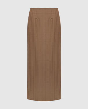 Etro Коричневая юбка из шерсти WRFA021499TJ213