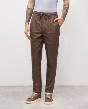 ISAIA Коричневые брюки PNC016P9100