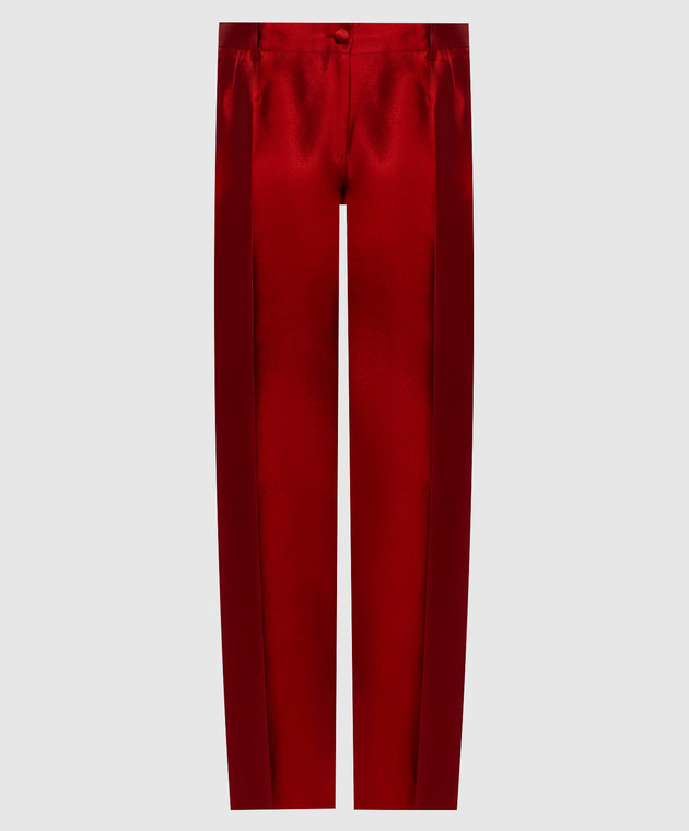 Dolce&Gabbana Красные штаны Mikado из шелка FTAGNTFU116