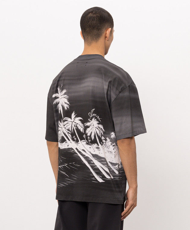 AMIRI Сіра футболка PALMS AMTOJR1185 зображення 4