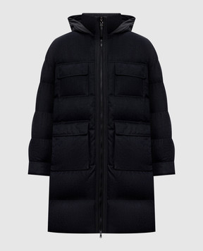 Brunello Cucinelli Серый пуховик из шерсти MT2269787