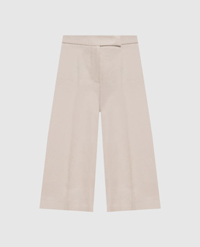 Max Mara Бежевые бермуды KAKI из льна MXMKAKI