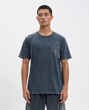 Off-White Синя футболка з принтом логотипа 44MAA027F5J00D