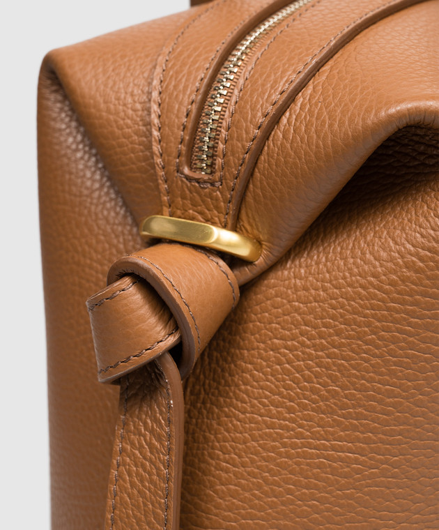 YUZEFI Коричнева шкіряна сумка BRIOCHE BRIOCHEDUFFLE зображення 4