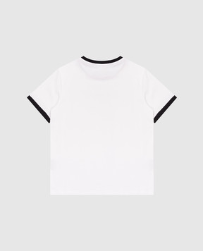 Balmain Дитяча біла футболка з логотипом BY8P41Z36721214