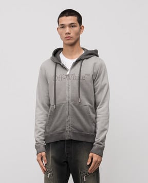 Off-White Серая спортивная куртка с логотипом 44MBE024F5F003