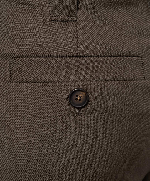 Brunello Cucinelli Зелені штани з вовни MB199P9357 зображення 5