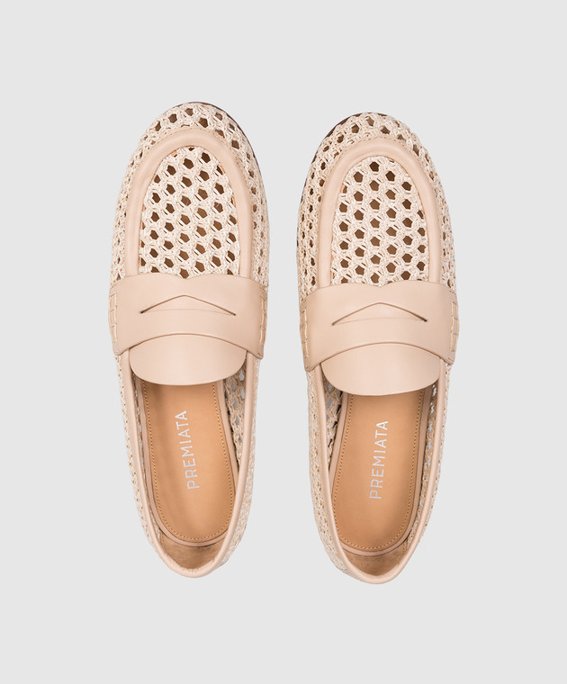Premiata Бежевые плетеные лоферы M7310ORZO изображение 4