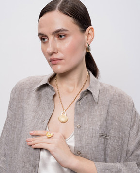 Oceanus Золотая цепочка Tivela с подвеской TIVELA