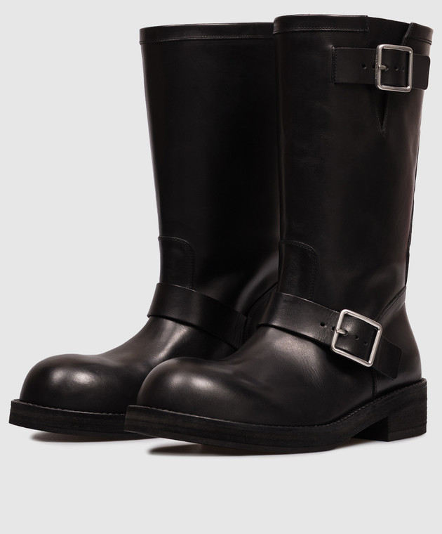 Ann Demeulemeester Чорні шкіряні черевики Sarith B0014061LT049 зображення 2