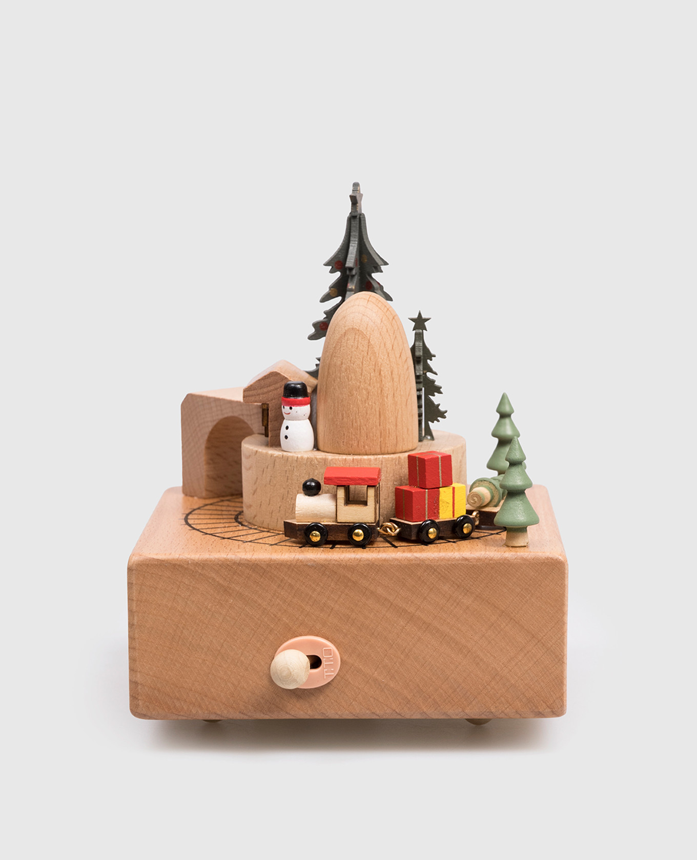 

Деревянная музыкальная шкатулка, Бежевый, Декор