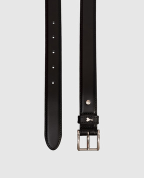 Ami Paris Черный кожаный ремень Paris UBL029AL0104