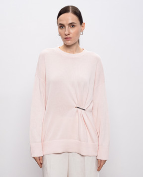 Twinset Рожевий светр з логотипом 261TE3010