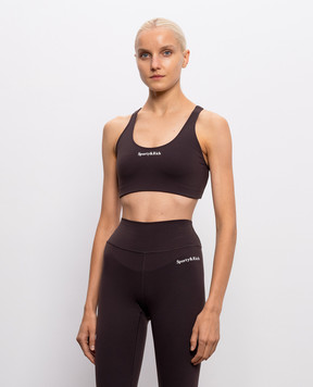 Sporty & Rich Коричневый спортивный топ Serif TO003711300BR29