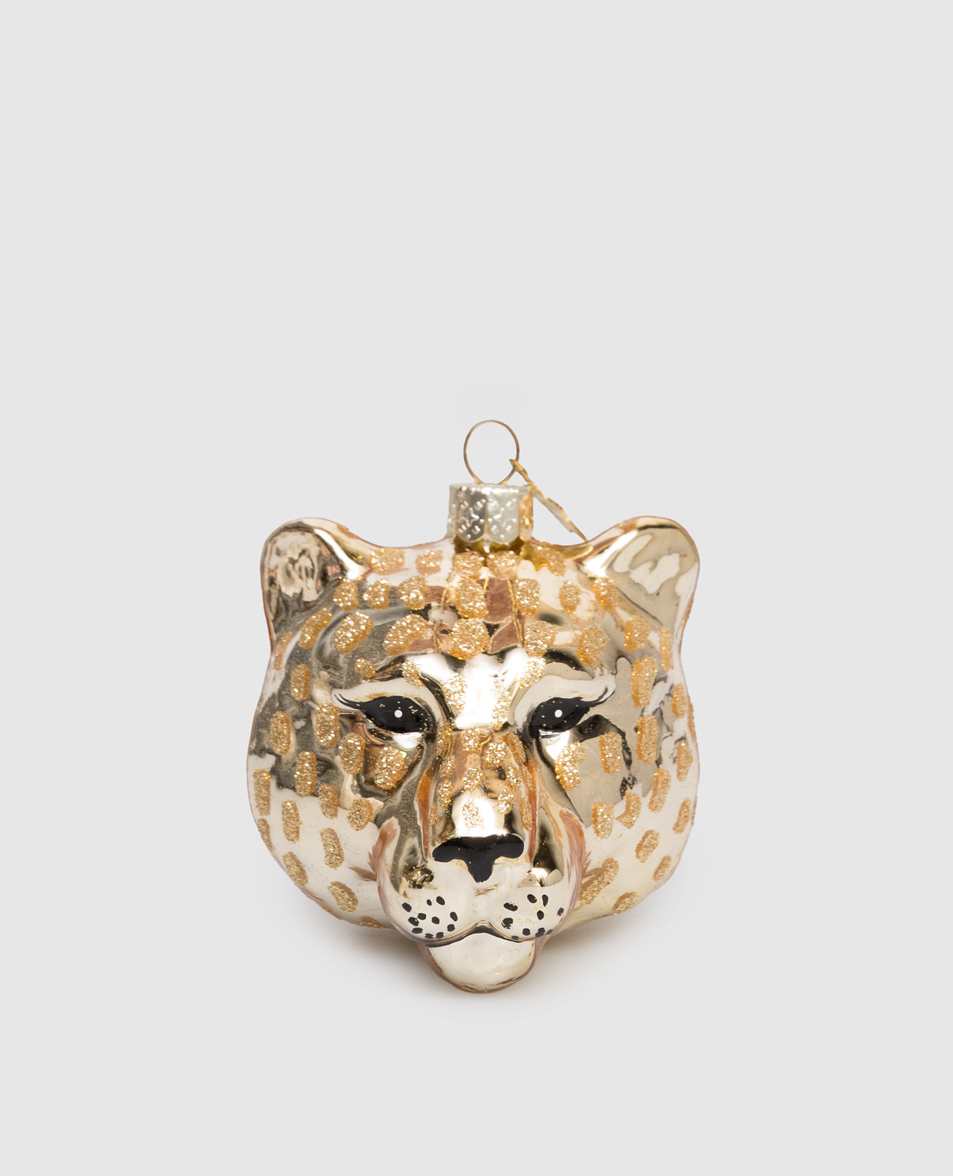 

Золотистая елочная игрушка Panther head, Золотистый, Елочные украшения