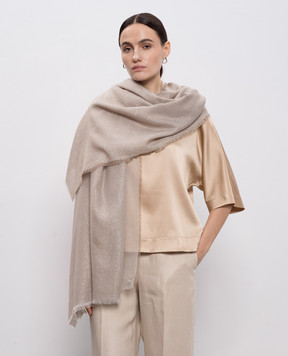 Peserico Сірий шарф з люрексом A31538C0CC752